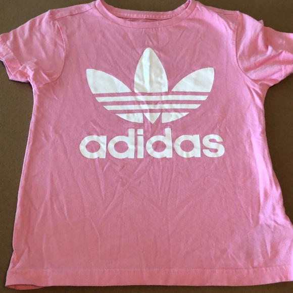 girls pink adidas top